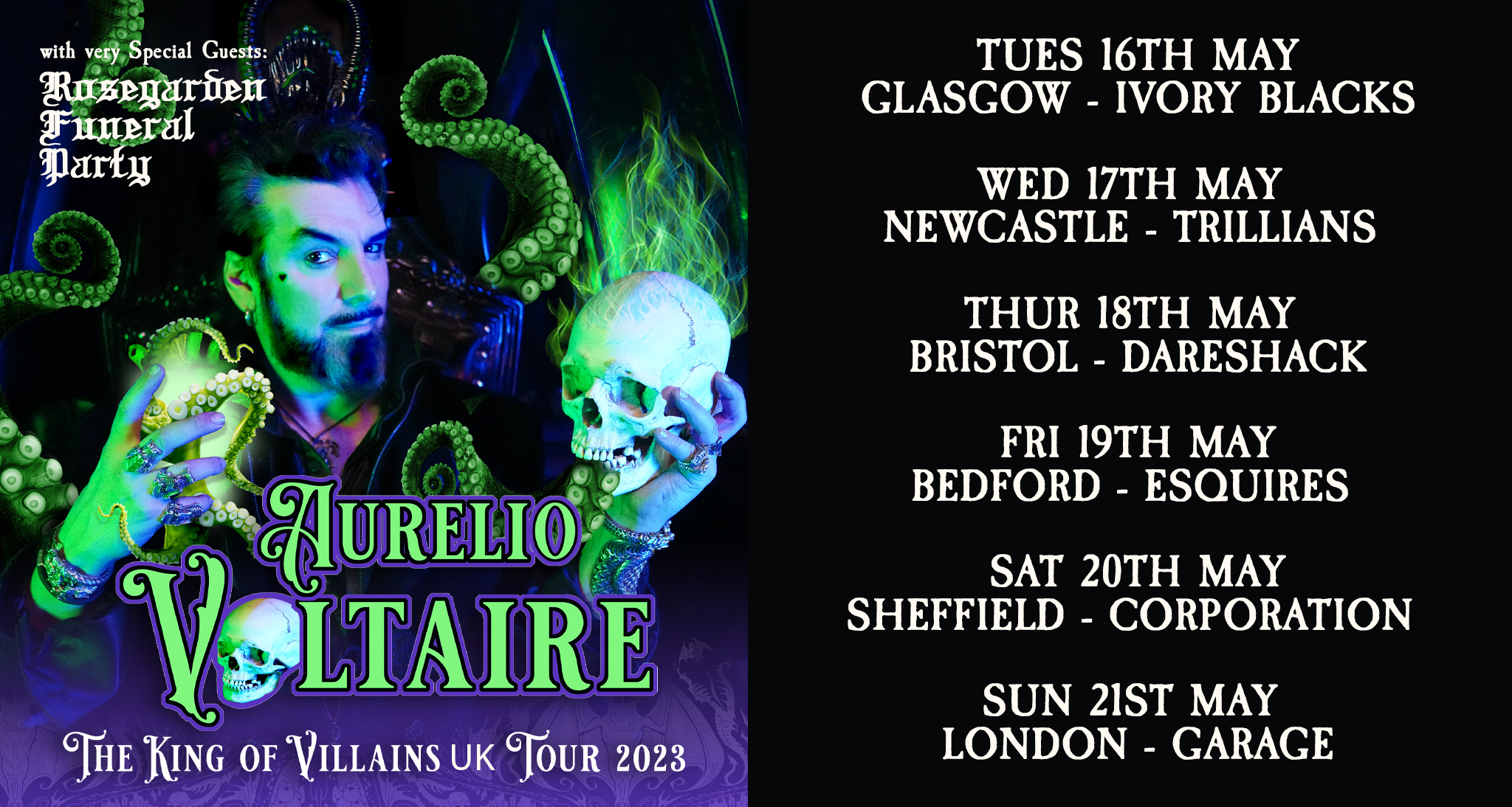 Aurelio Voltaire – The King Of Villains 2023 UK Tour