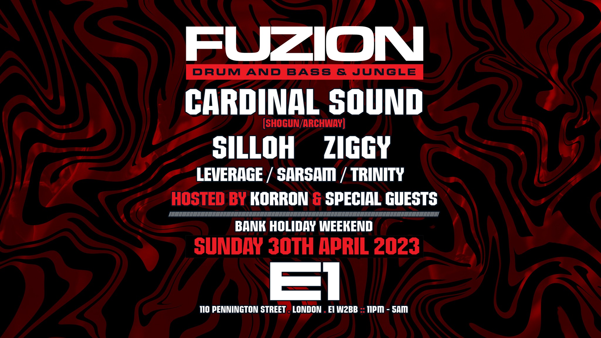 Fuzion – Drum n Bass & Jungle Warehouse Rave | Bank Holiday Sunday April 30th