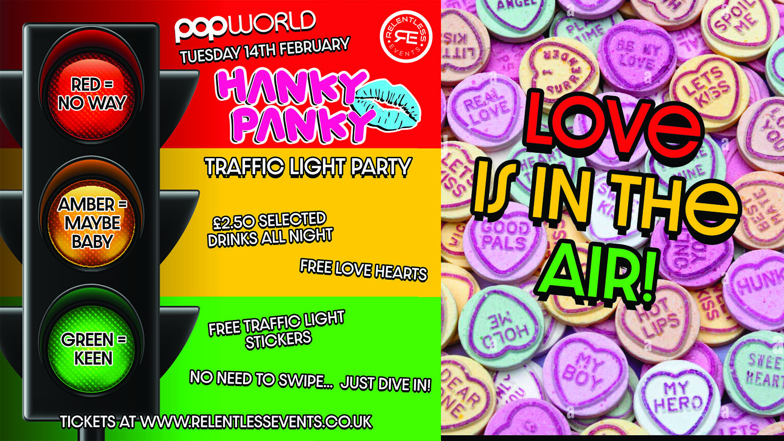 Hanky Panky Traffic Light Party at Popworld Birmingham