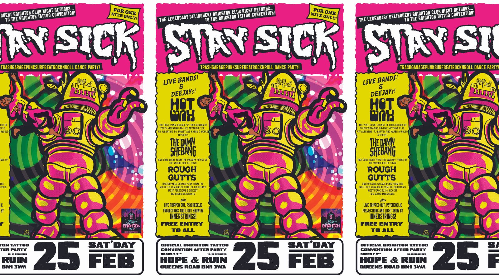 STAY SICK Official Brighton Tattoo Convention After-Party (Free Entry)
