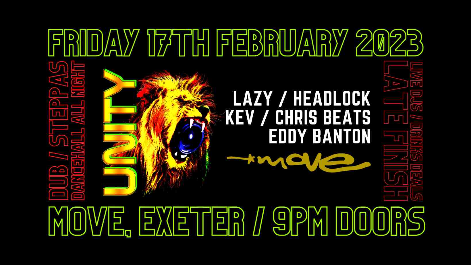 Unity – Dub, Steppas & Dancehall – Exeter Move