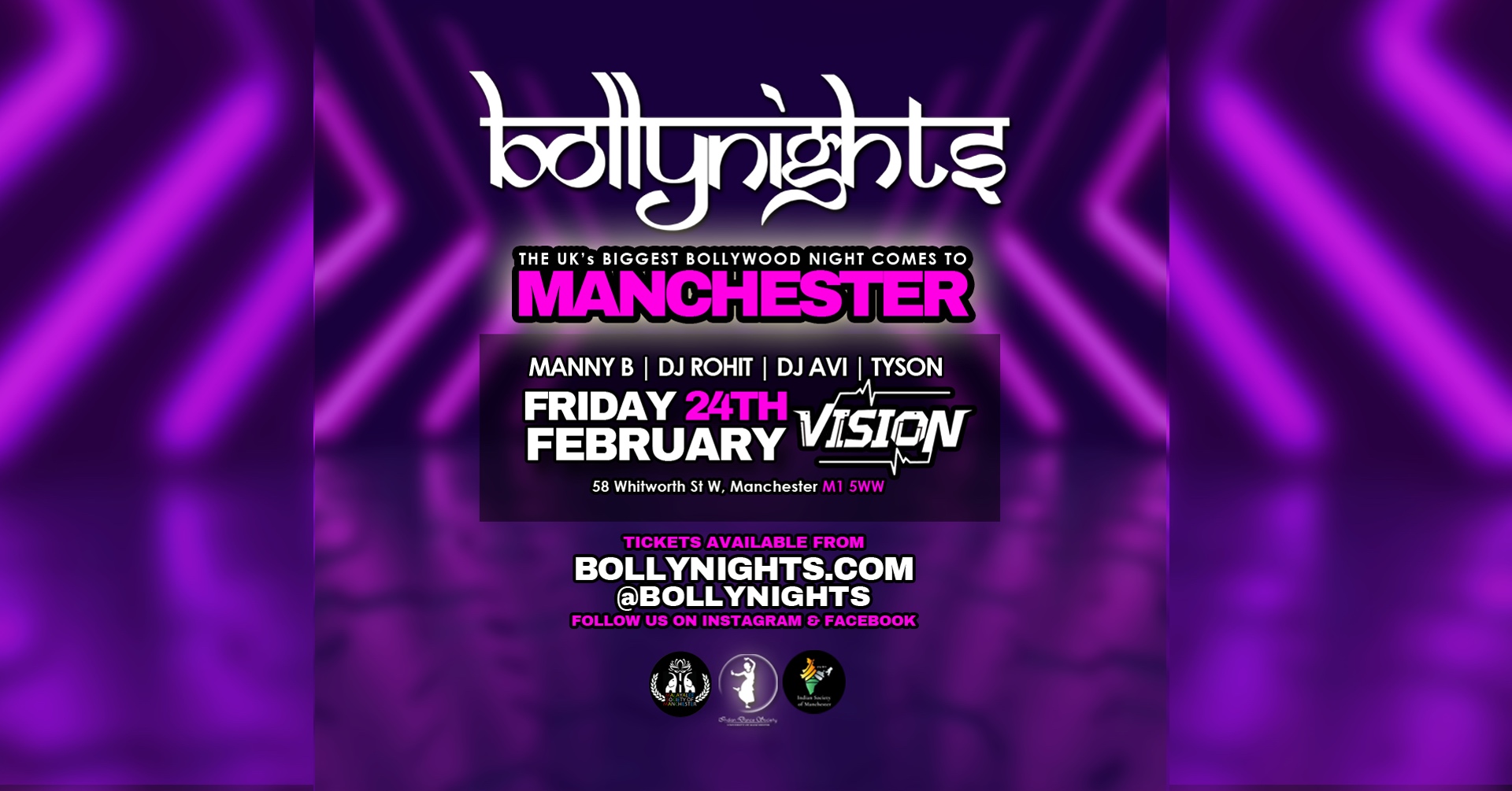 Bollynights Manchester – Friday 24th February | VISION CLUB