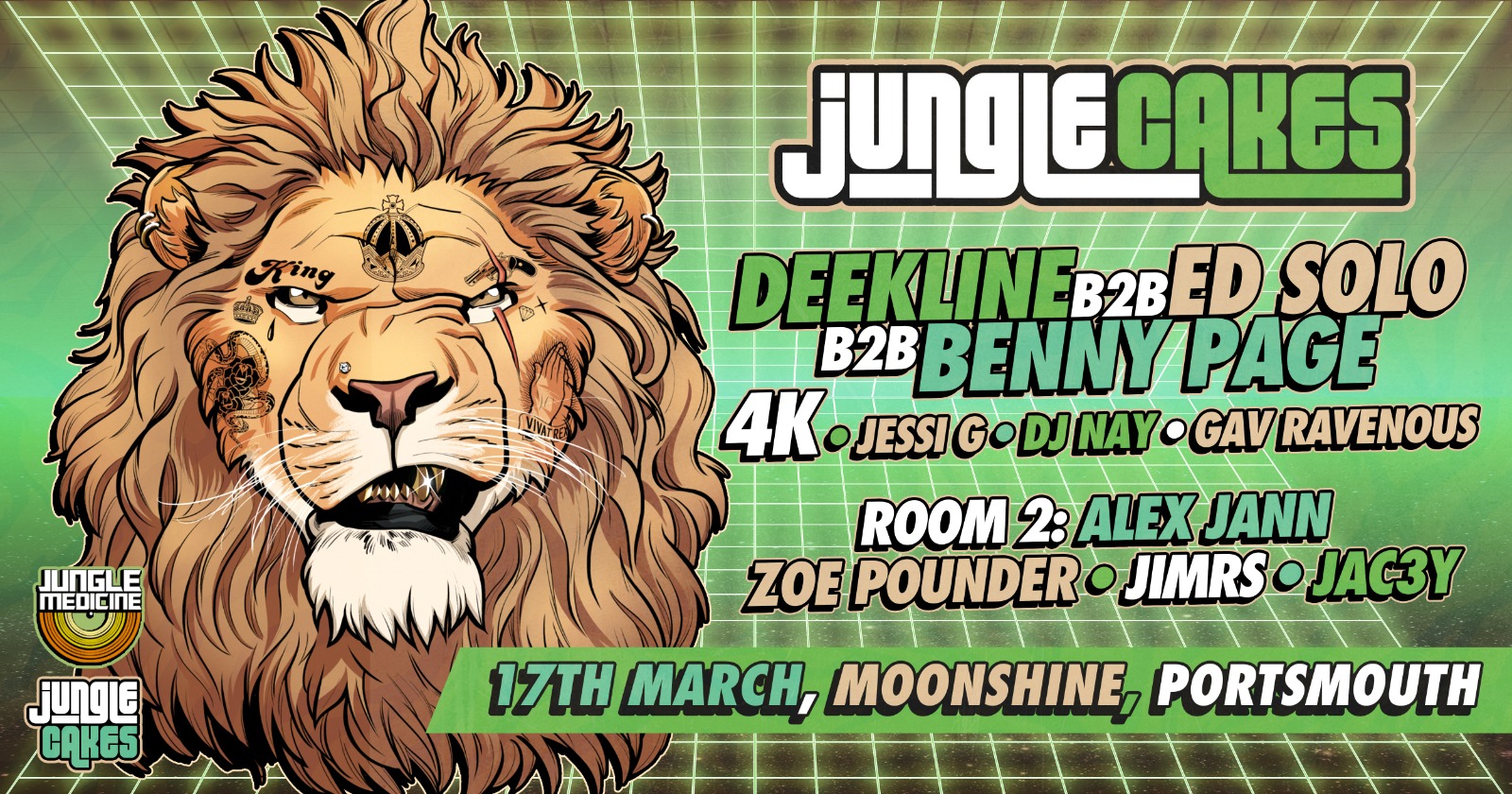 Jungle Cakes Portsmouth W/ Ed solo b2b Deekline b2b Benny Page + more!