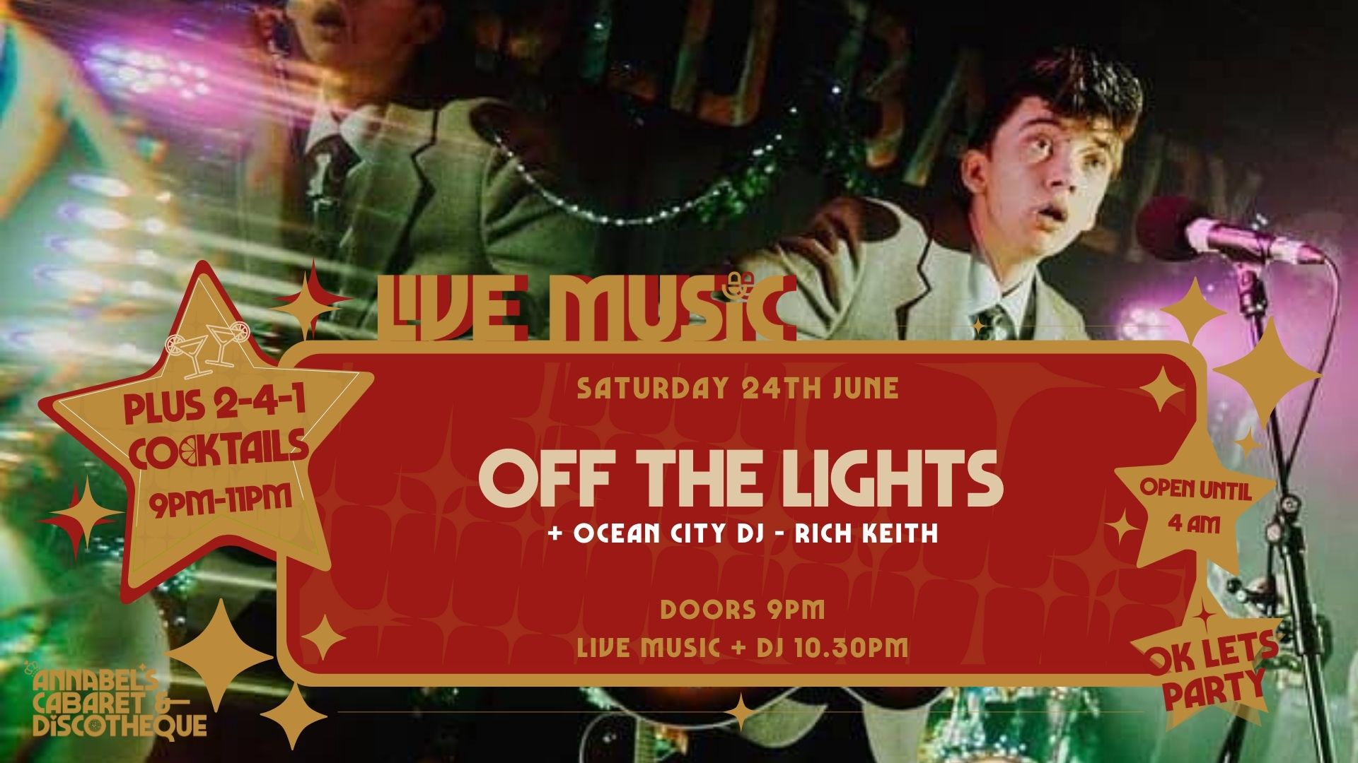 Live Music: OFF THE LIGHTS // Annabel’s Cabaret & Discotheque