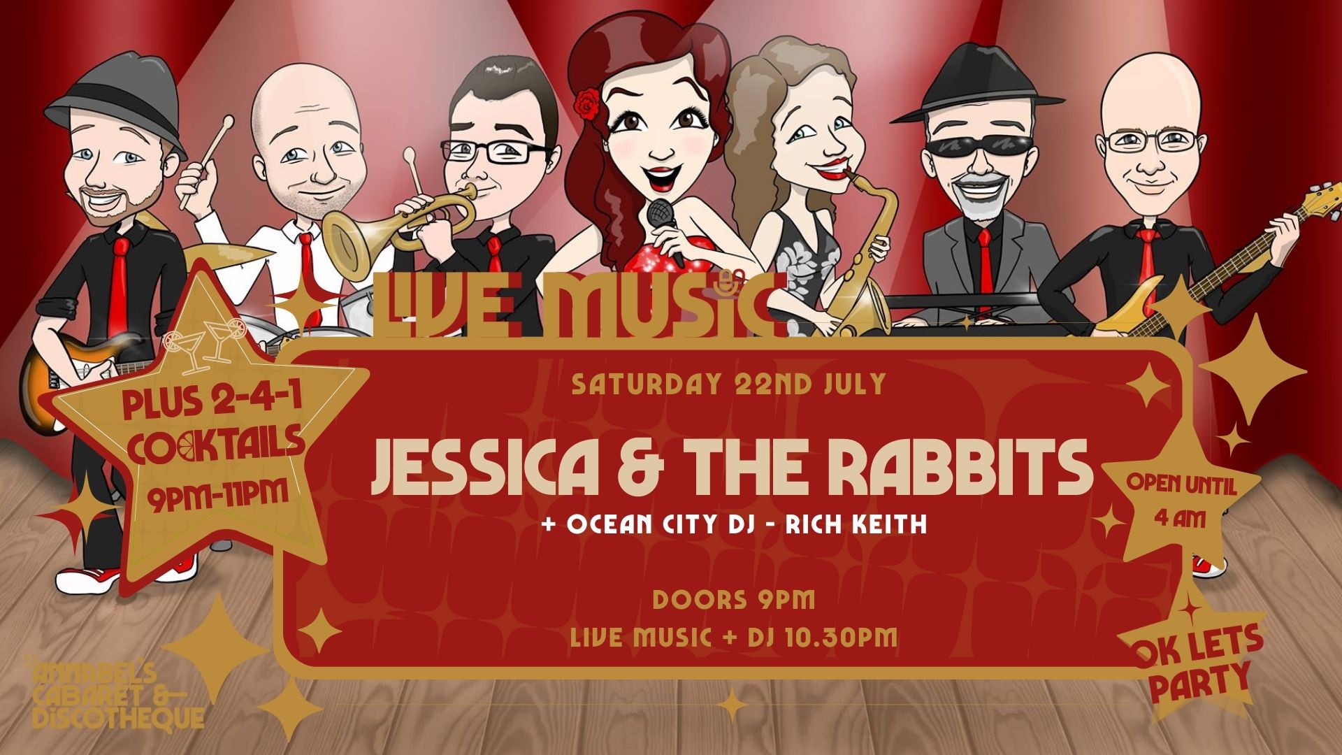 Live Music: JESSICA & THE RABBITS // Annabel’s Cabaret & Discotheque
