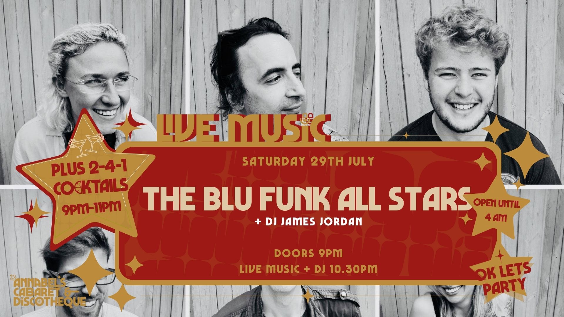 Live Music: THE BLU FUNK ALL STARS // Annabel’s Cabaret & Discotheque
