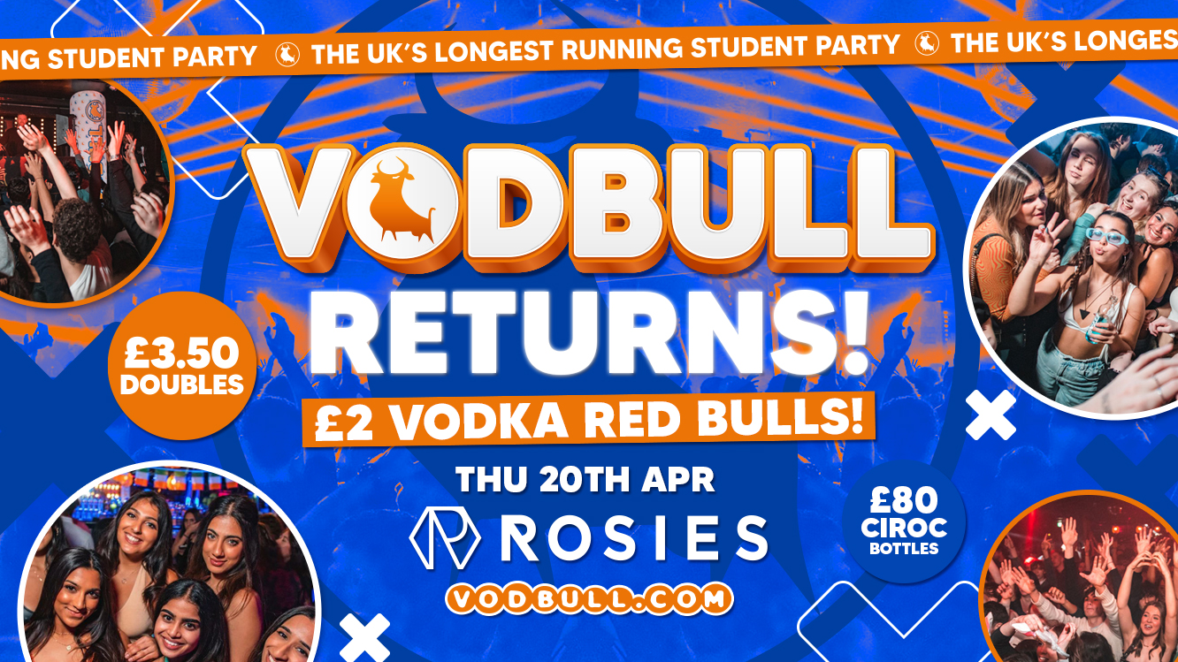 🧡Vodbull RETURNS at ROSIES!! 🔥[FINAL TIX}🔥 🧡 20/04 🧡 at Rosies