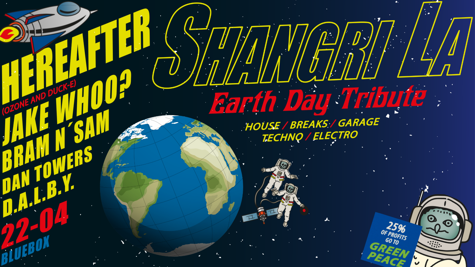 Shangri La Earth Day Tribute at The Drawing Board Cafe/Bar, York on
