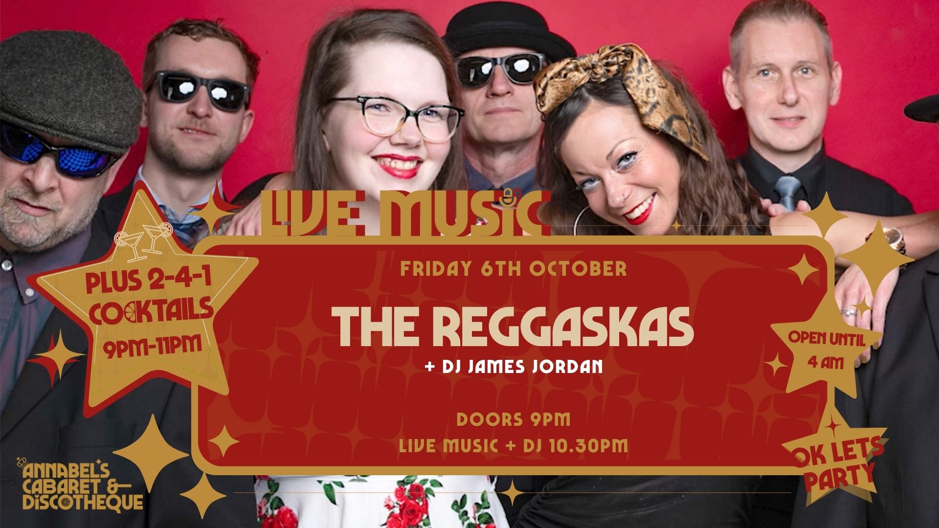 Live Music: THE REGGASKAS // Annabel’s Cabaret & Discotheque