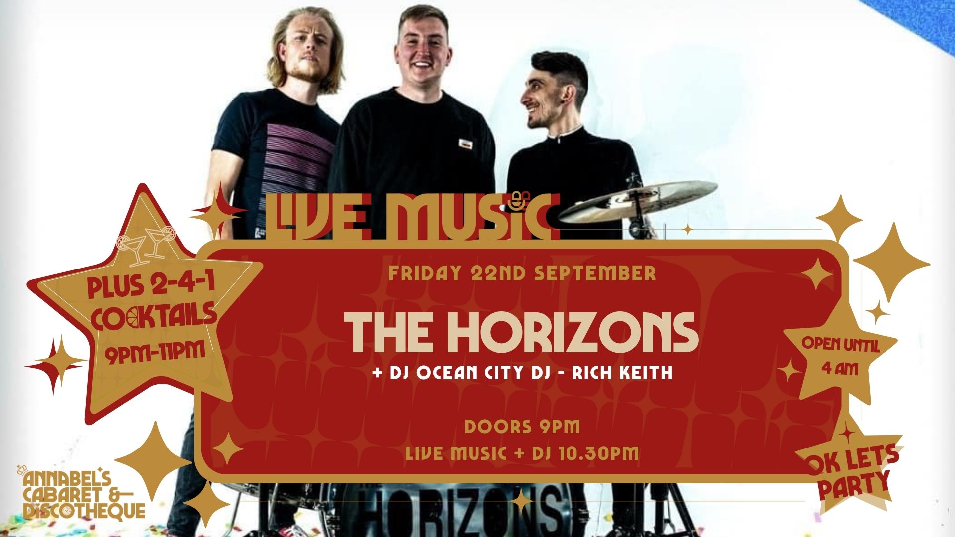 Live Music: THE HORIZONS // Annabel’s Cabaret & Discotheque