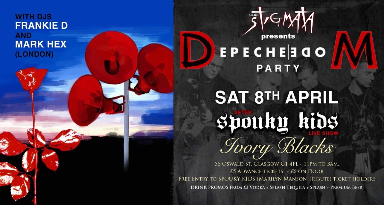 CLUB STIGMATA DEPECHE MODE PARTY with FRANKIE D + MARK HEX!