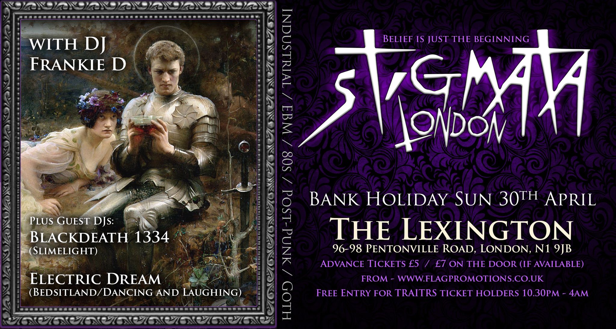 CLUB STIGMATA – LONDON Bank Holiday Sun 30th April