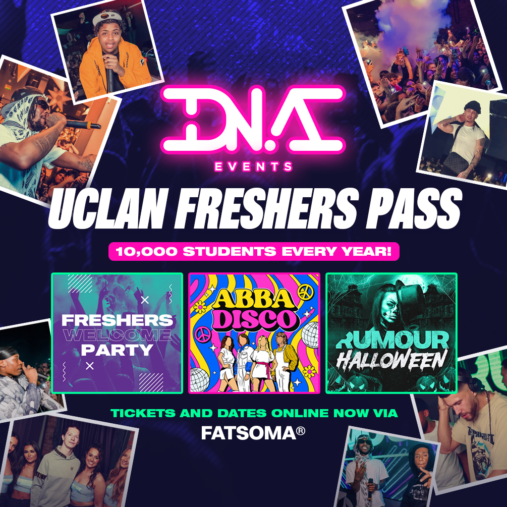 DNA Freshers Pass – Uclan Freshers