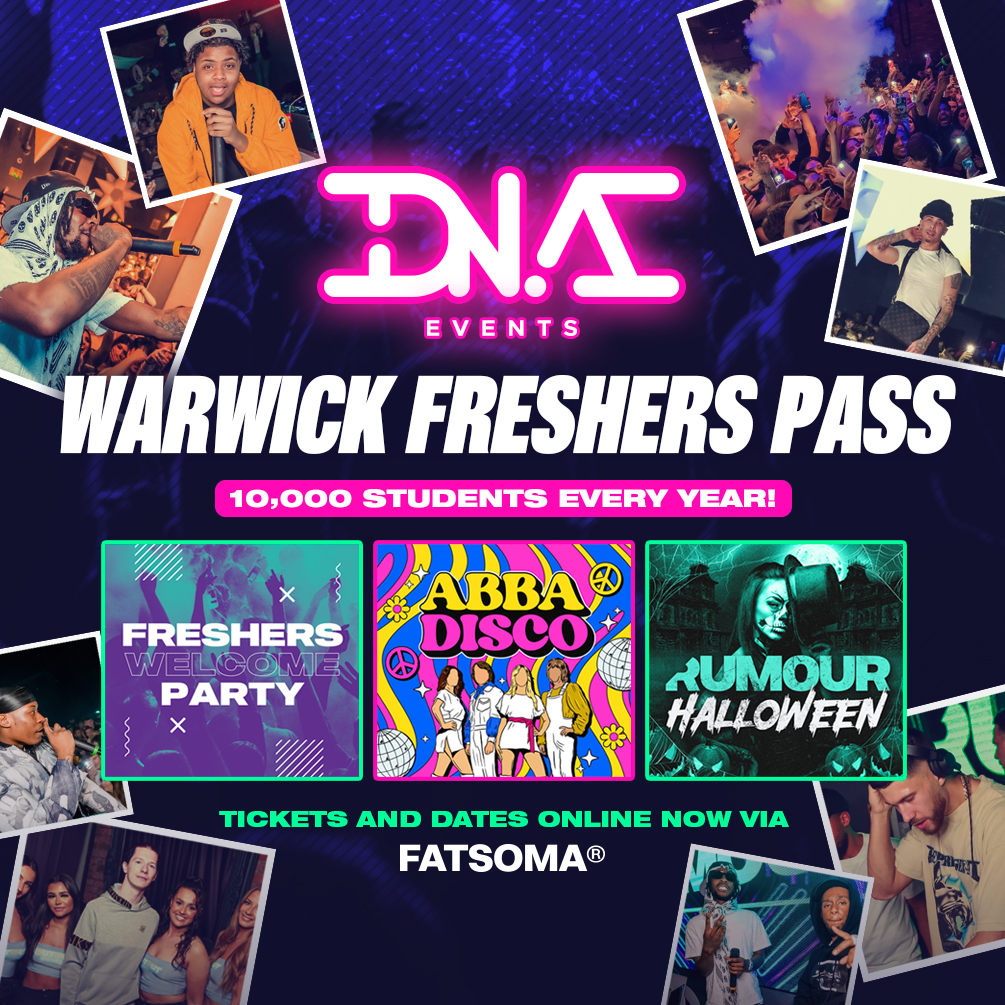 DNA Freshers Pass – Warwick Freshers