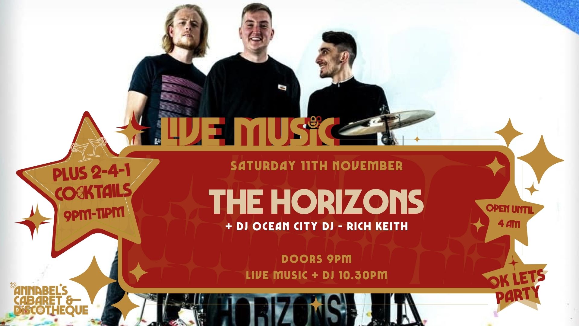 Live Music: THE HORIZONS // Annabel’s Cabaret & Discotheque