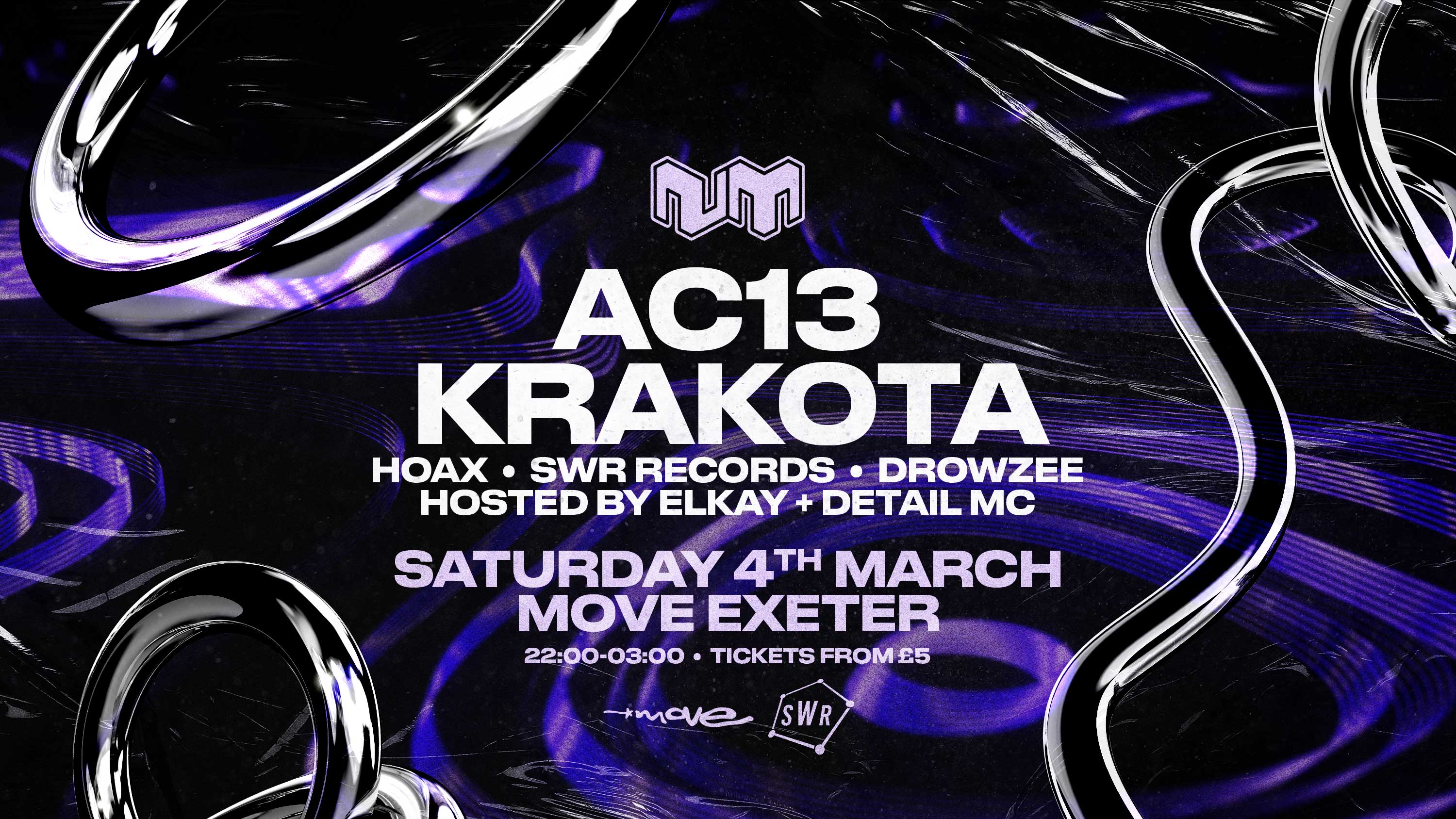 Nu:Motive Exeter • AC13, Krakota, Hoax + More