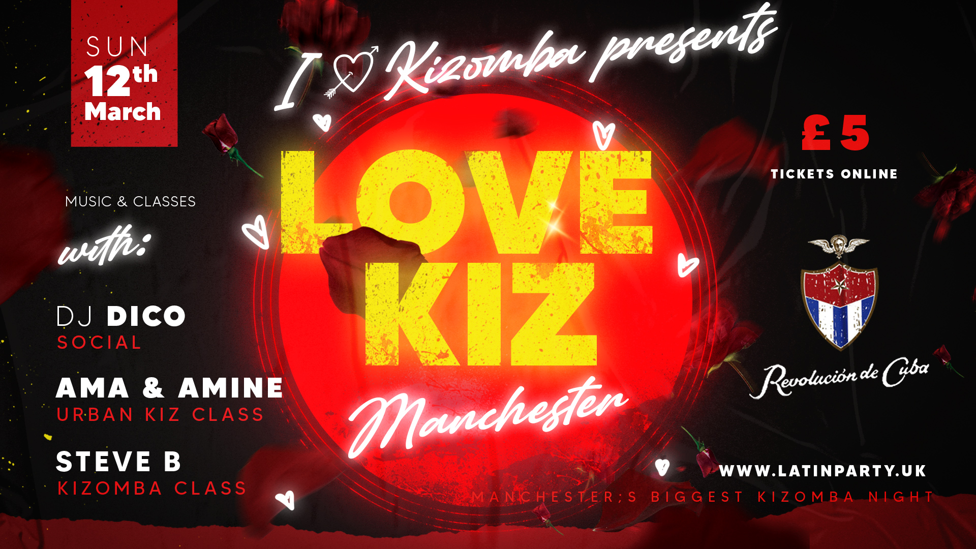 LOVE KIZ Manchester – Sunday 12th March | Revolucion de Cuba Manchester