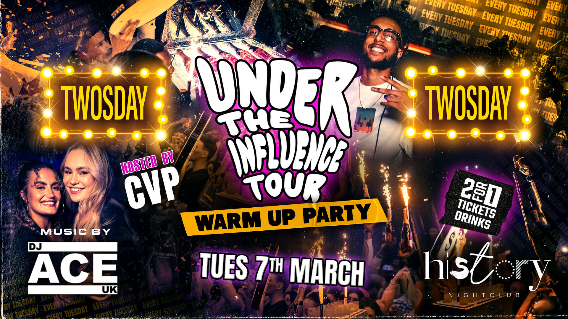 TWOSDAY 🏆 HISTORY – Voted Manchester’s Favourite Tuesday 💰 2FOR1 DRINKS & TICKETS