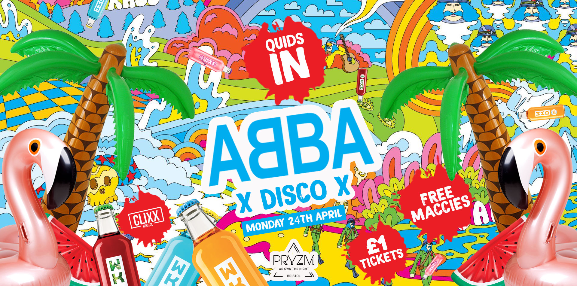 QUIDS IN – ABBA Disco  –  £1 Tickets