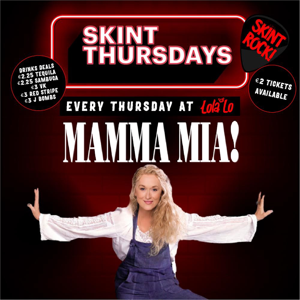 SKINT Thursday’s – Mamma Mia Night 🍾