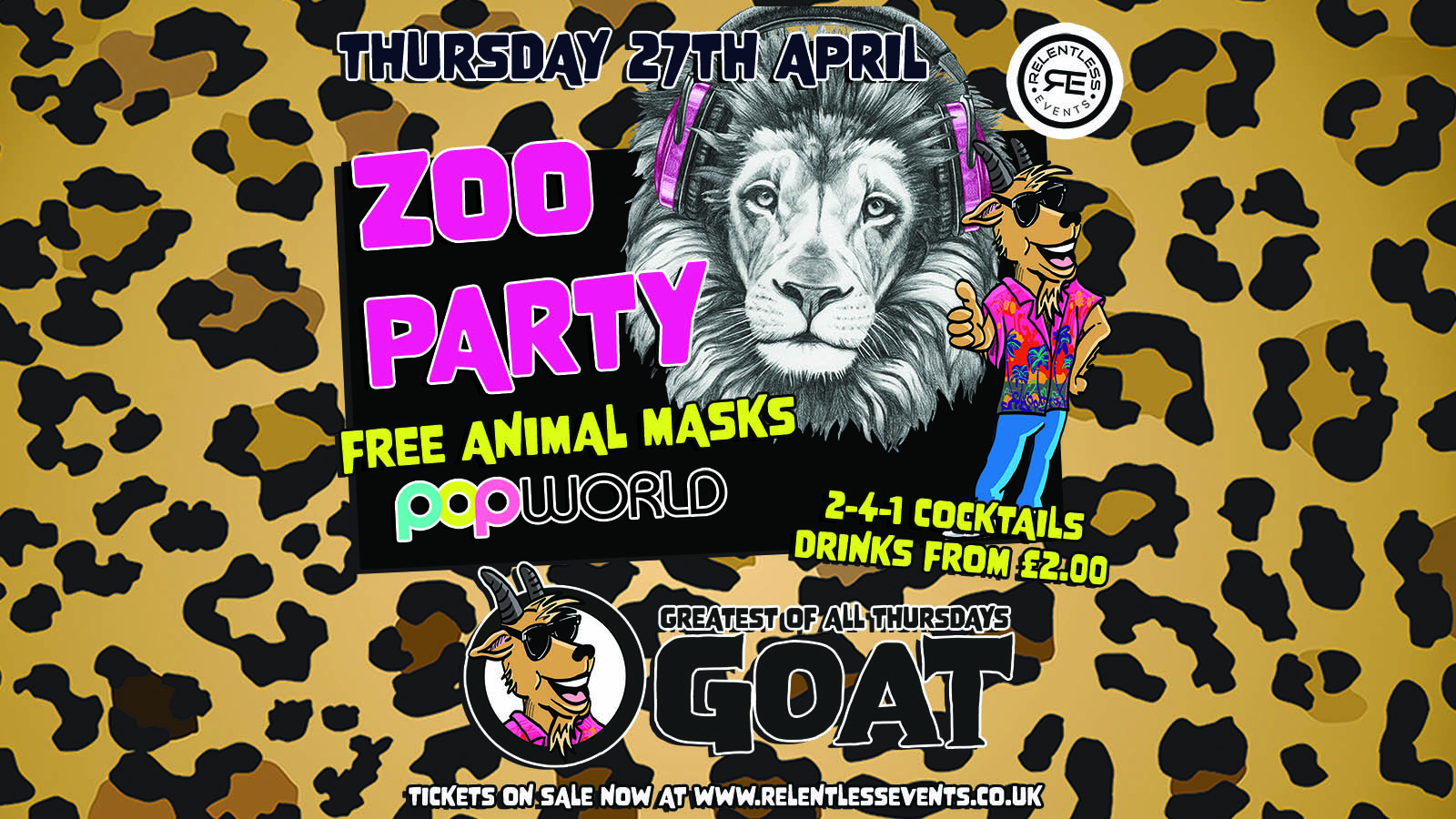 GOAT ‘ZOO PARTY!’ at Popworld Birmingham