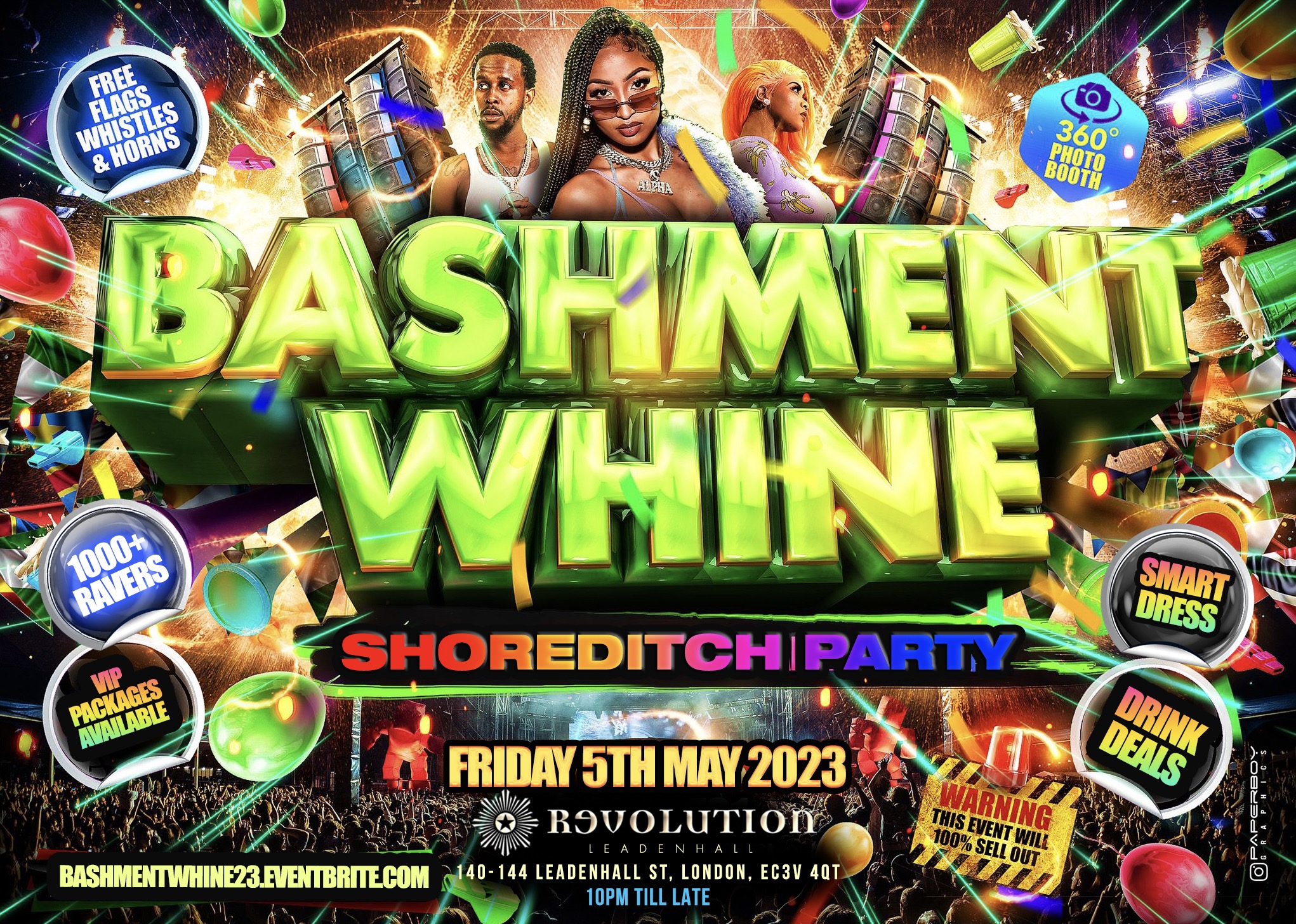 Bashment Whine - Shoreditch Carnival Party at Revolution London ...