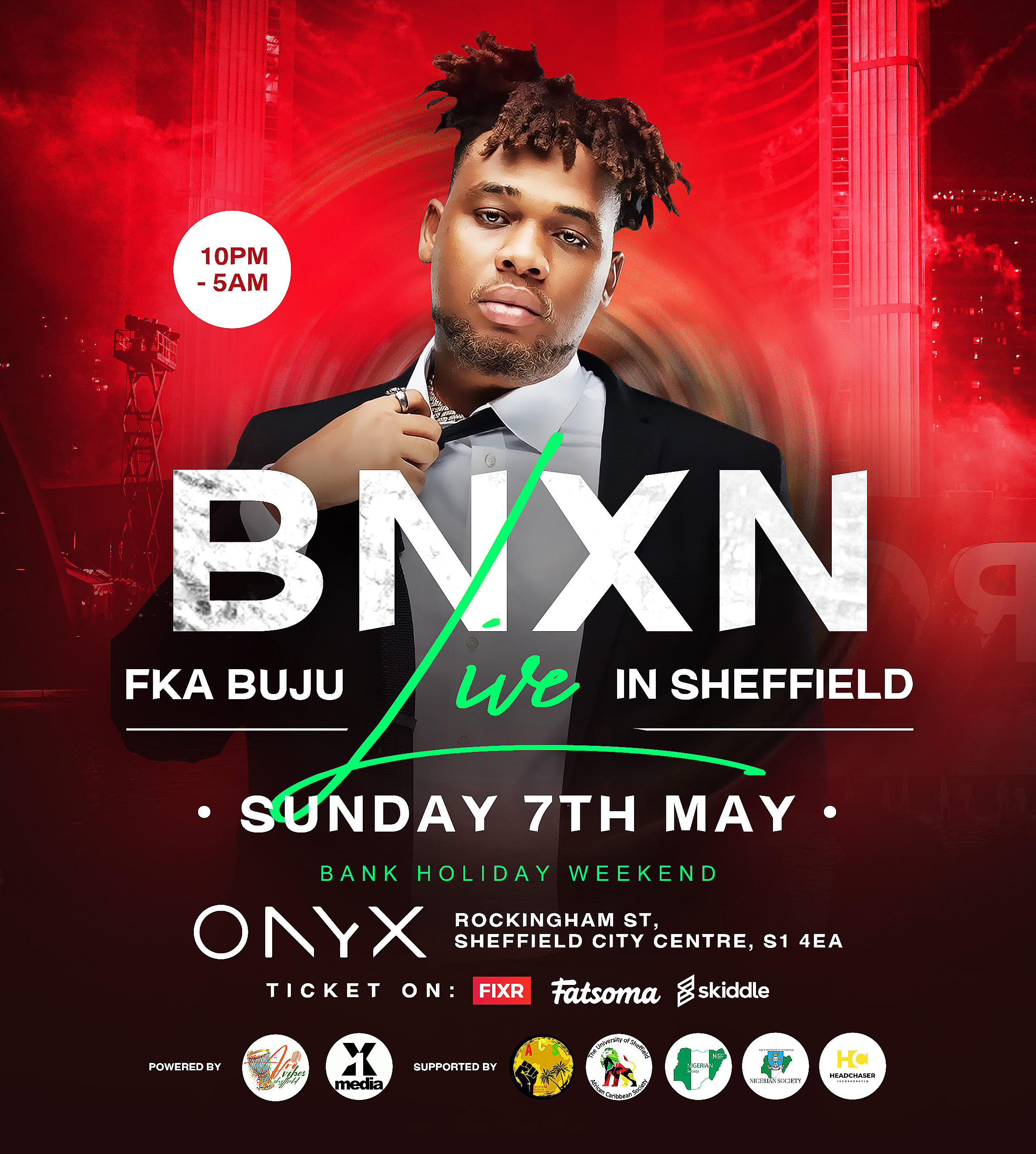 BNXN fka BUJU PERFORMANCE LIVE IN SHEFFIELD at ONYX Sheffield