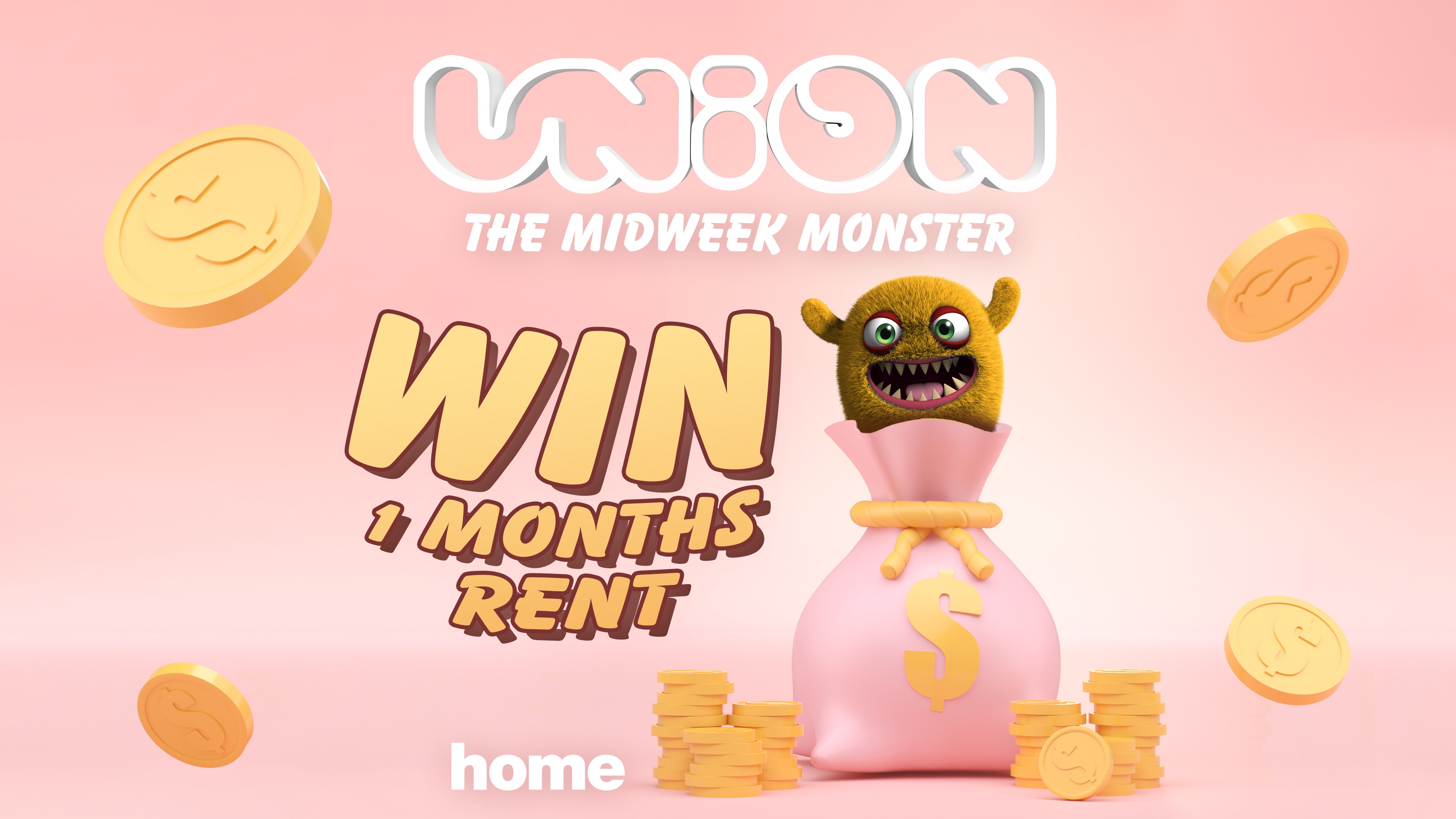 UNION TUESDAY’S AT HOME | WIN A MONTHS RENT! (15 x £2 Tickets Left)