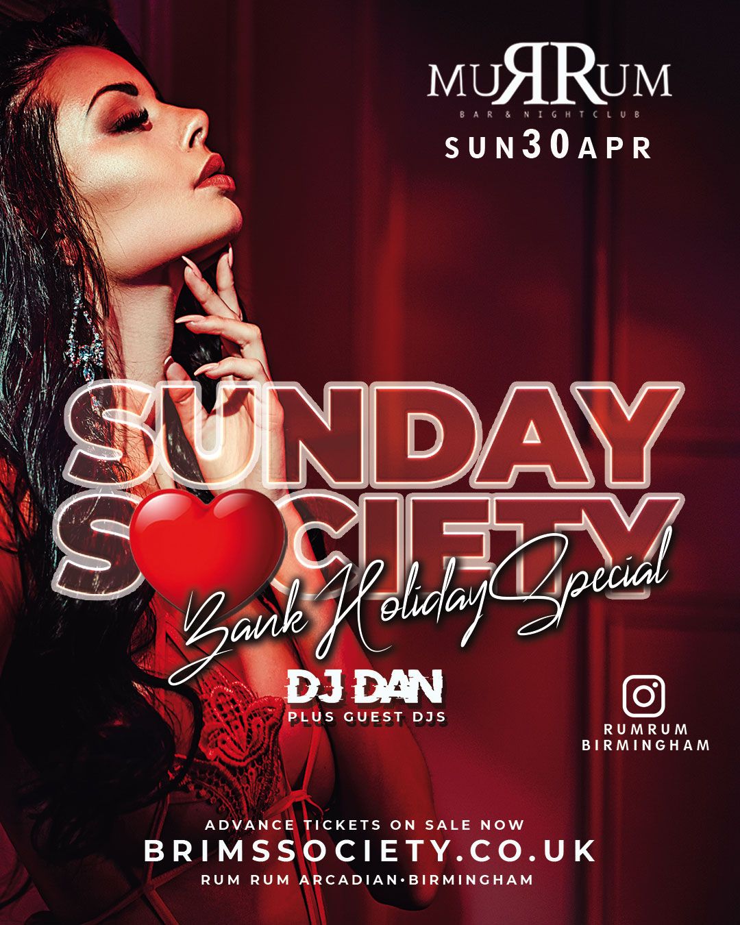 SUNDAY SOCIETY BANK HOL SPECIAL ** Drinks Offers ** £1 Entry + a FREE Drink