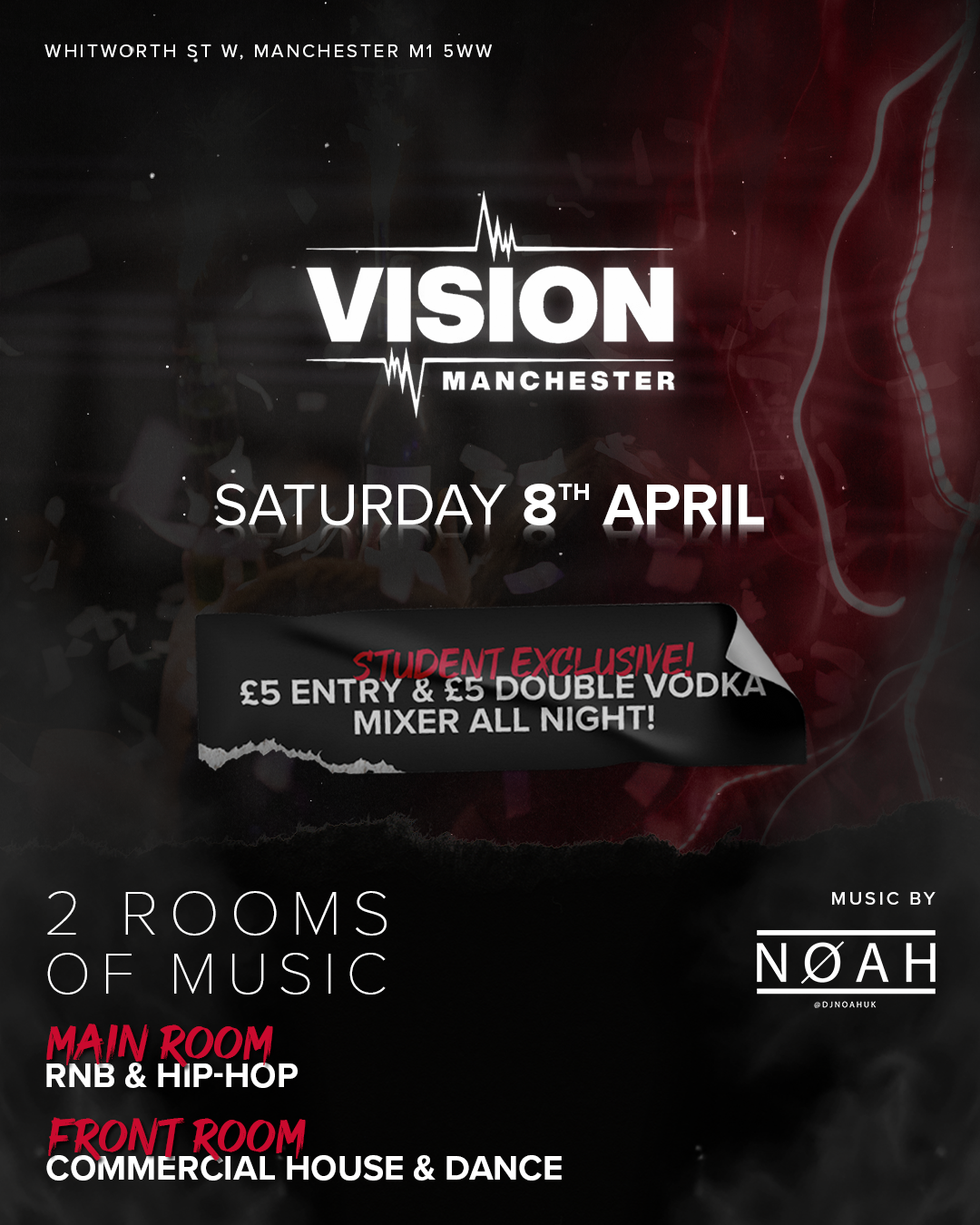 Switch Saturdays at Vision Nightclub 8th April