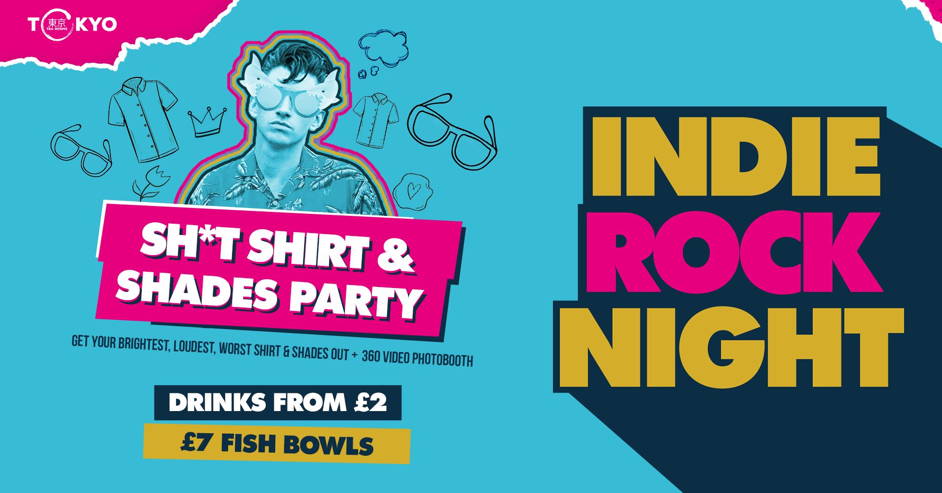 Indie Rock Night ∙ SH*T SHIRT & SHADES *LAST 5 TICKETS* at Tokyo Tea Rooms,  Canterbury on 8th Jun 2023 | Fatsoma