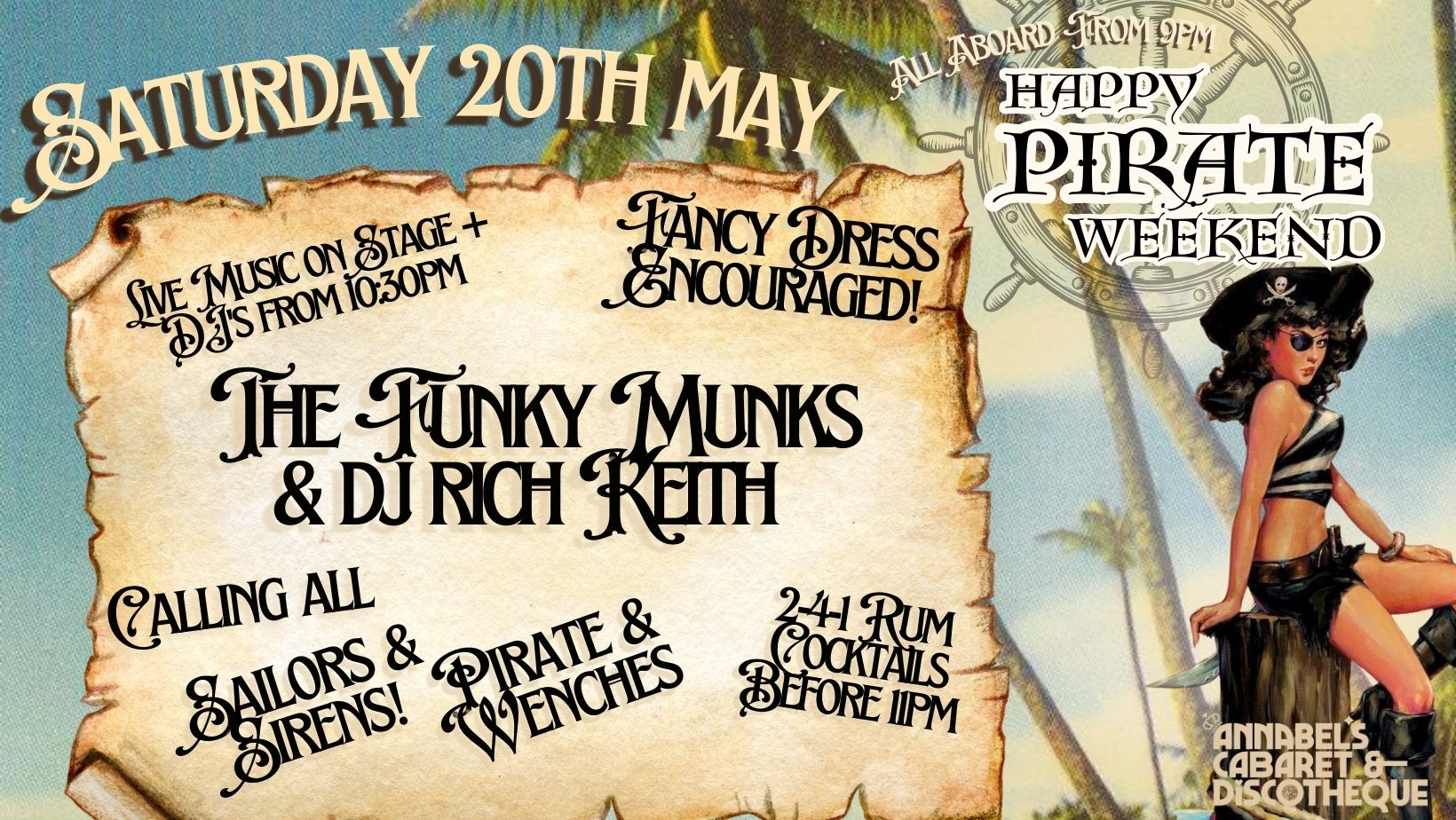 PLYMOUTH PIRATES WEEKEND // Annabel’s Cabaret & Discotheque