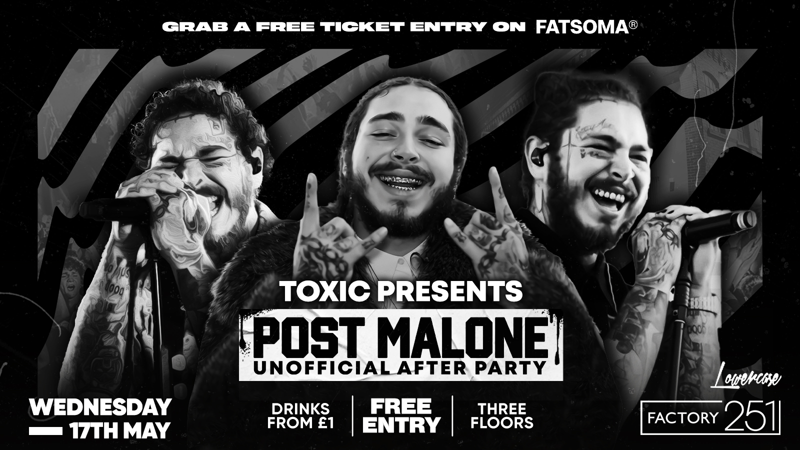 Toxic presents second floor takeover, Post Malone Afterparty!