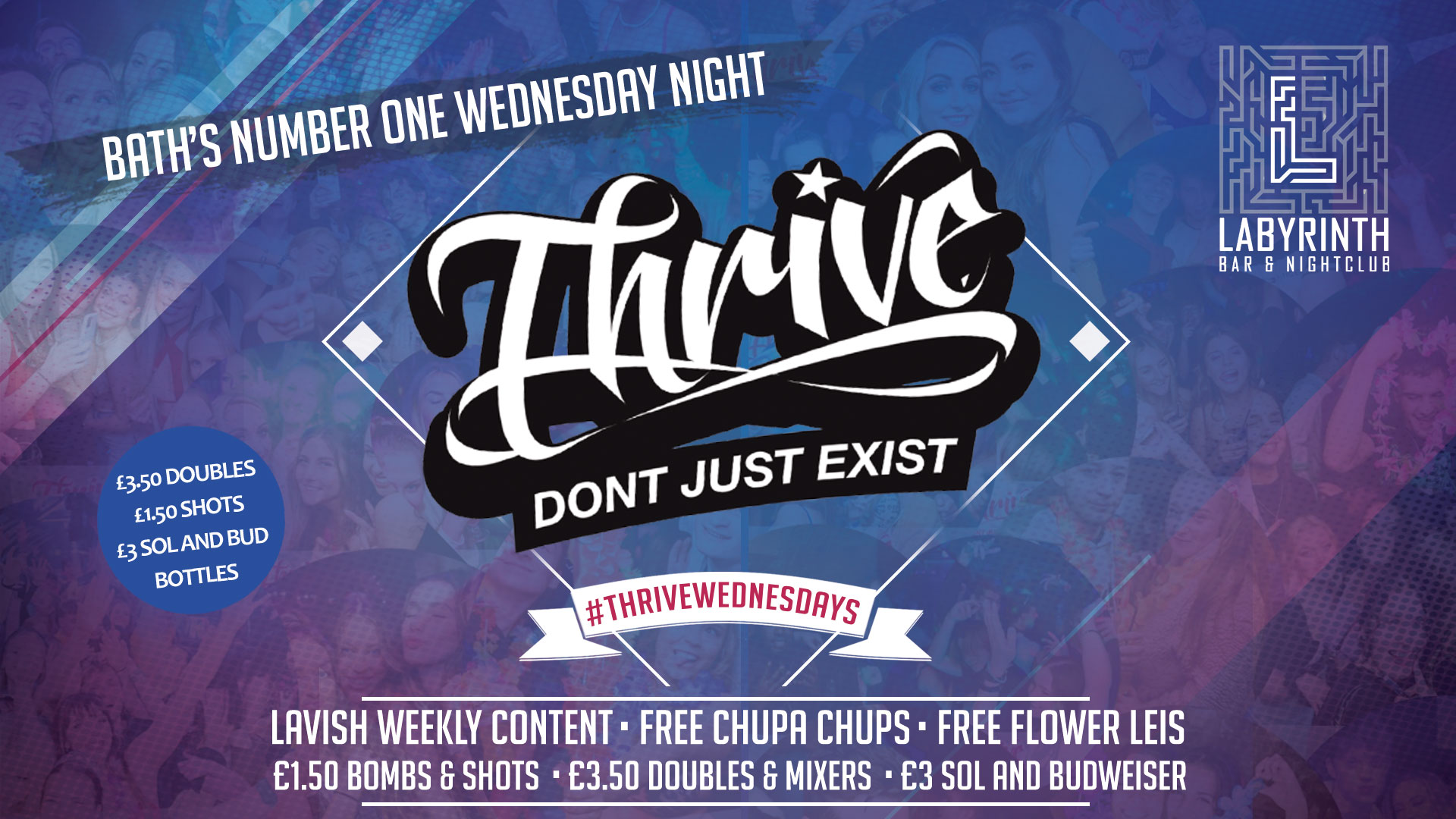 Thrive Wednesdays – Bath’s Biggest Wednesday Night