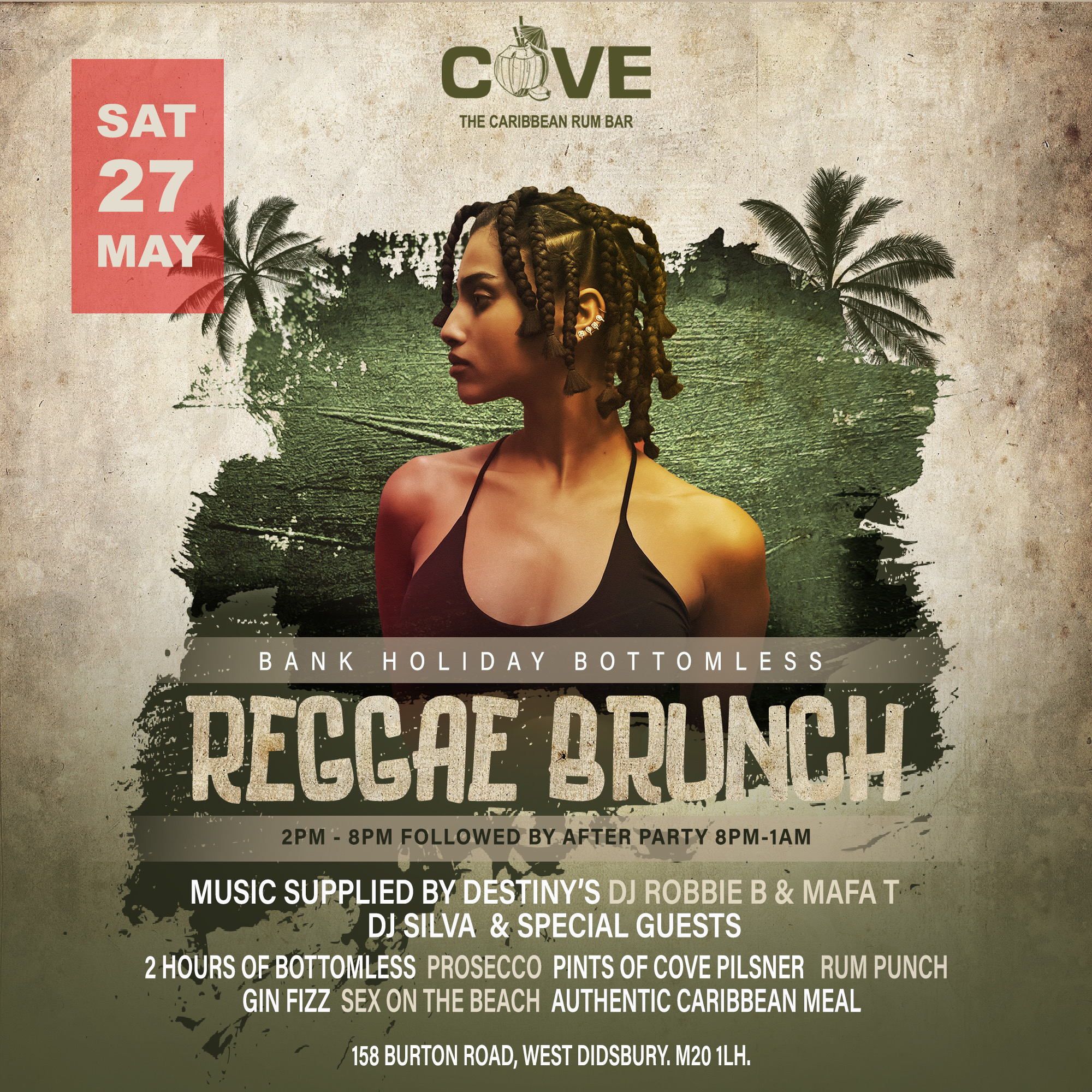 Reggae Brunch at Cove Manchester on 27th May 2023 Fatsoma