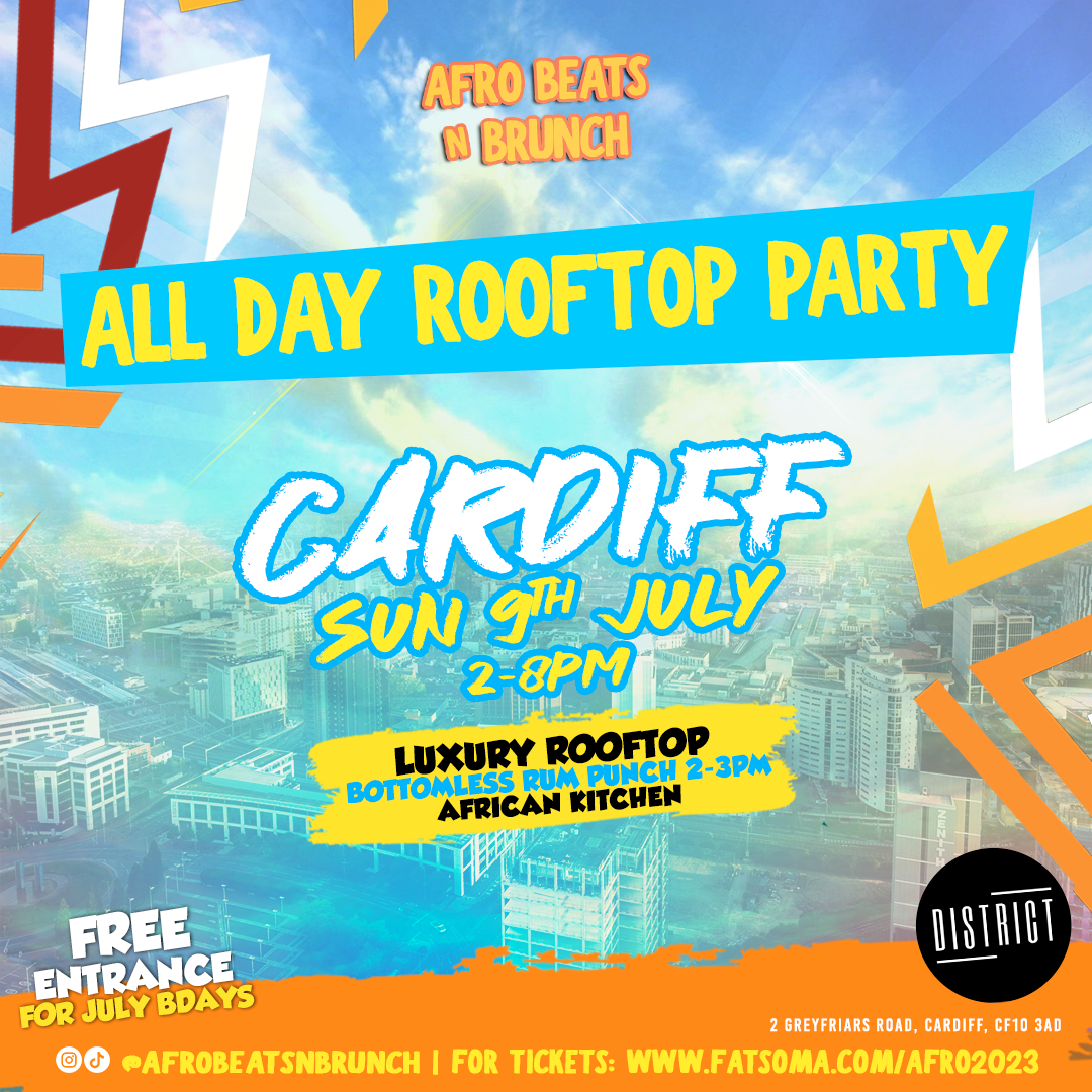 Afrobeats N Brunch: All Day Rooftop Party ☀️ - Cardiff At District 