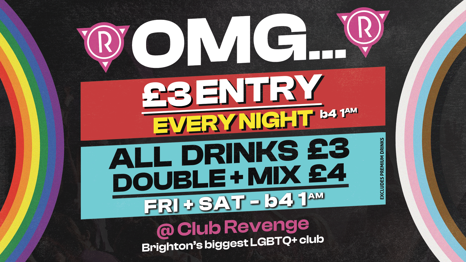 WTF! Saturdays – £3 entry b4 1am, £3 drinks