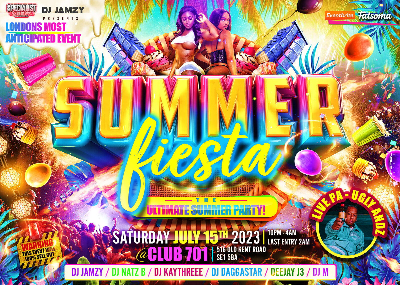 Summer Fiesta ~ The Ultimate Summer Party at Club 701, London on