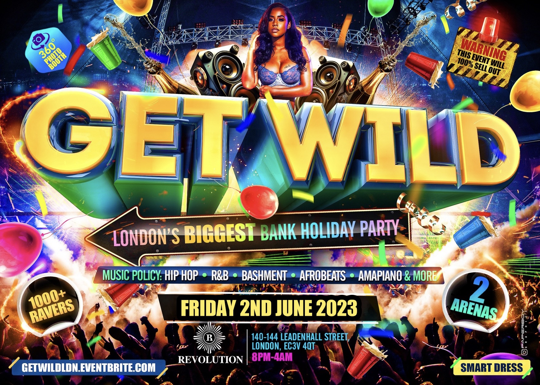Get Wild London’s Biggest Party at Revolution London Leadenhall