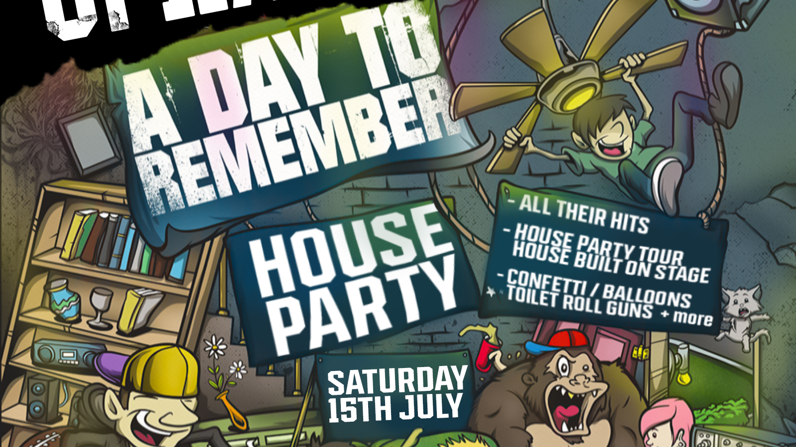 A Day to Remember Party & Frat House Built on Stage!