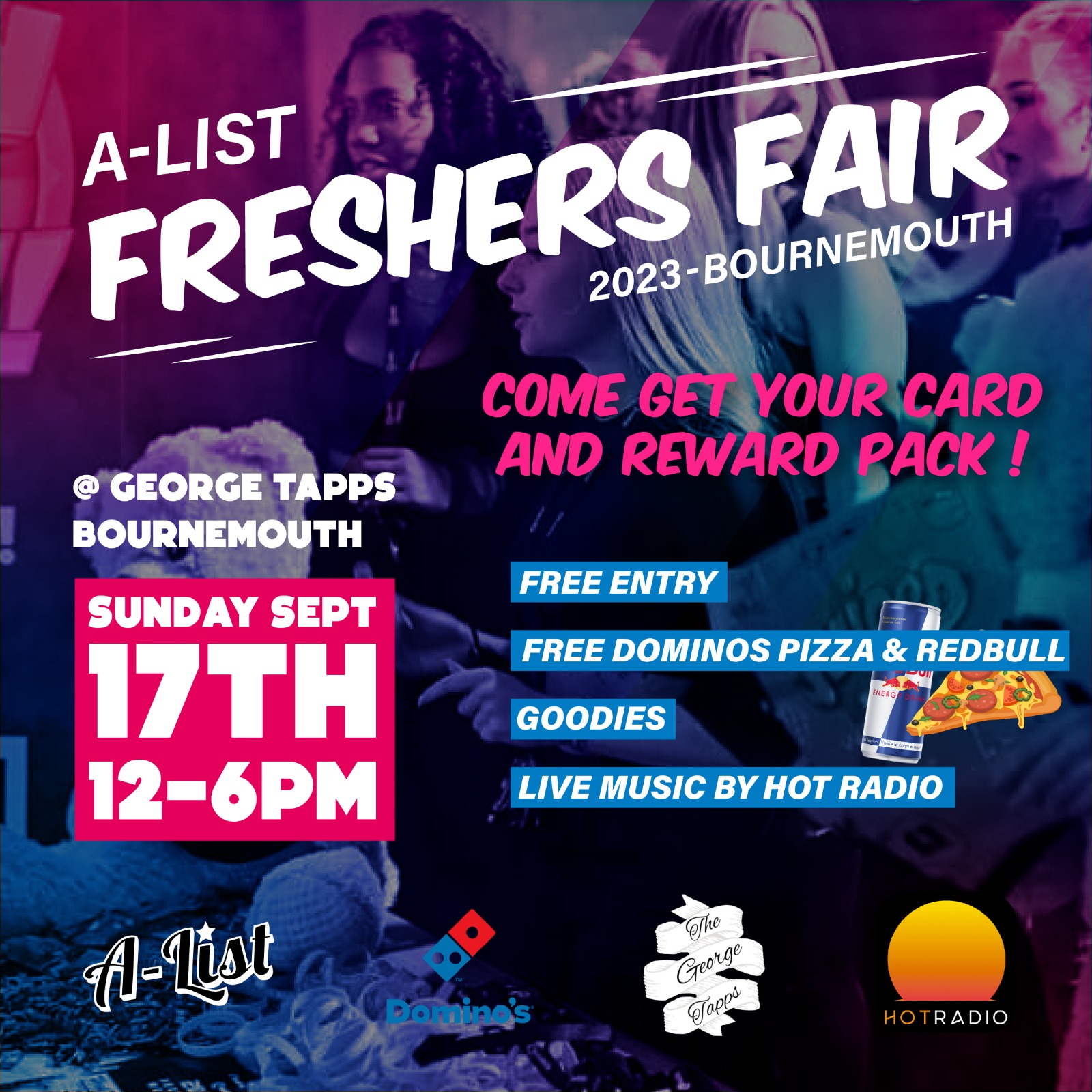 The AList Bournemouth Freshers Fair 2023 With Hot Radio at The