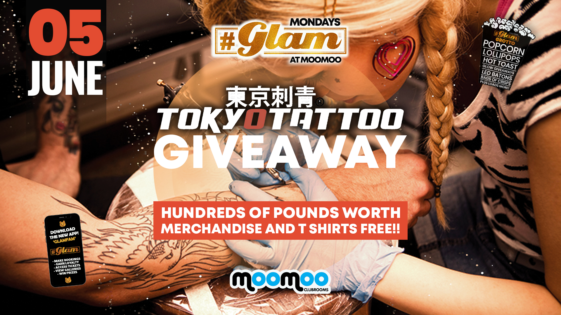 Glam Mondays – TOKYO TATTOO TAKEOVER – £2 Tickets with Cocktail & Q Jump!