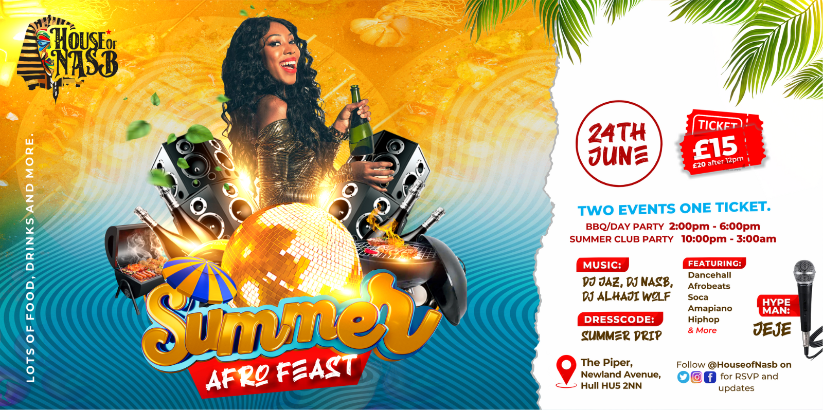 Summer Afro Feast at The Piper, Kingston upon Hull on 24th Jun 2023 ...