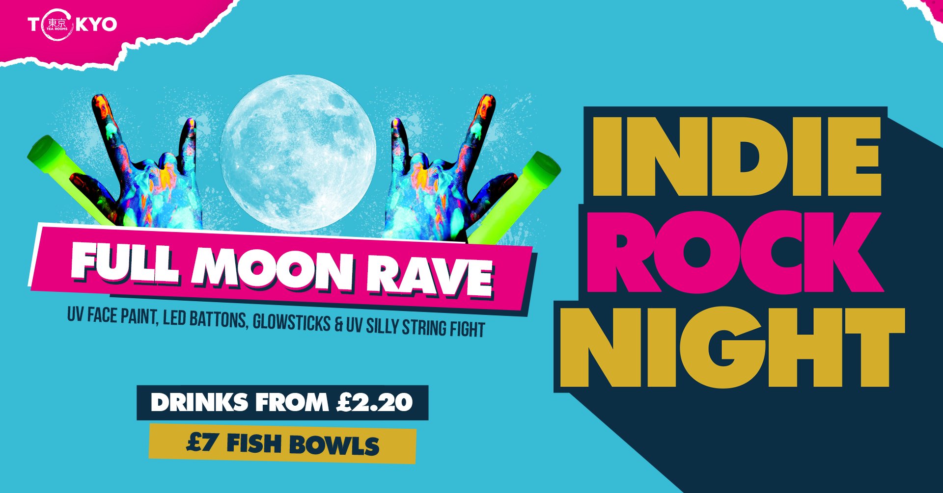 Indie Rock Night ∙ FULL MOON RAVE *ONLY 5 £5 TICKETS LEFT* at Tokyo Tea ...