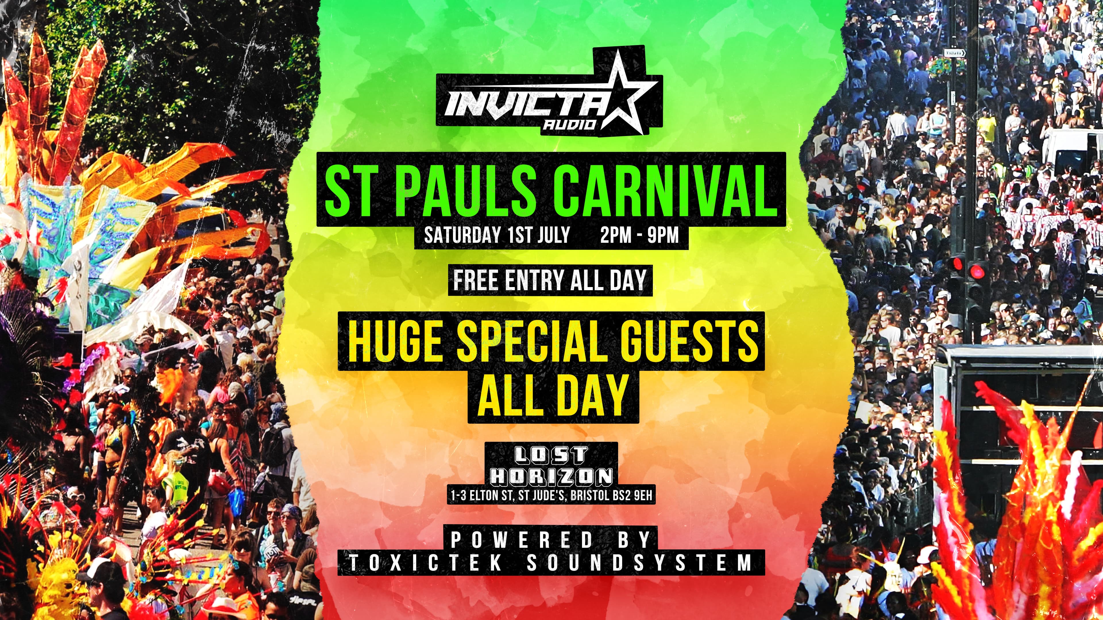 Invicta Audio, St. Paul's Carnival Stage (FREE ENTRY) at Lost Horizon Arts  Centre & Bar, Bristol on 1st Jul 2023