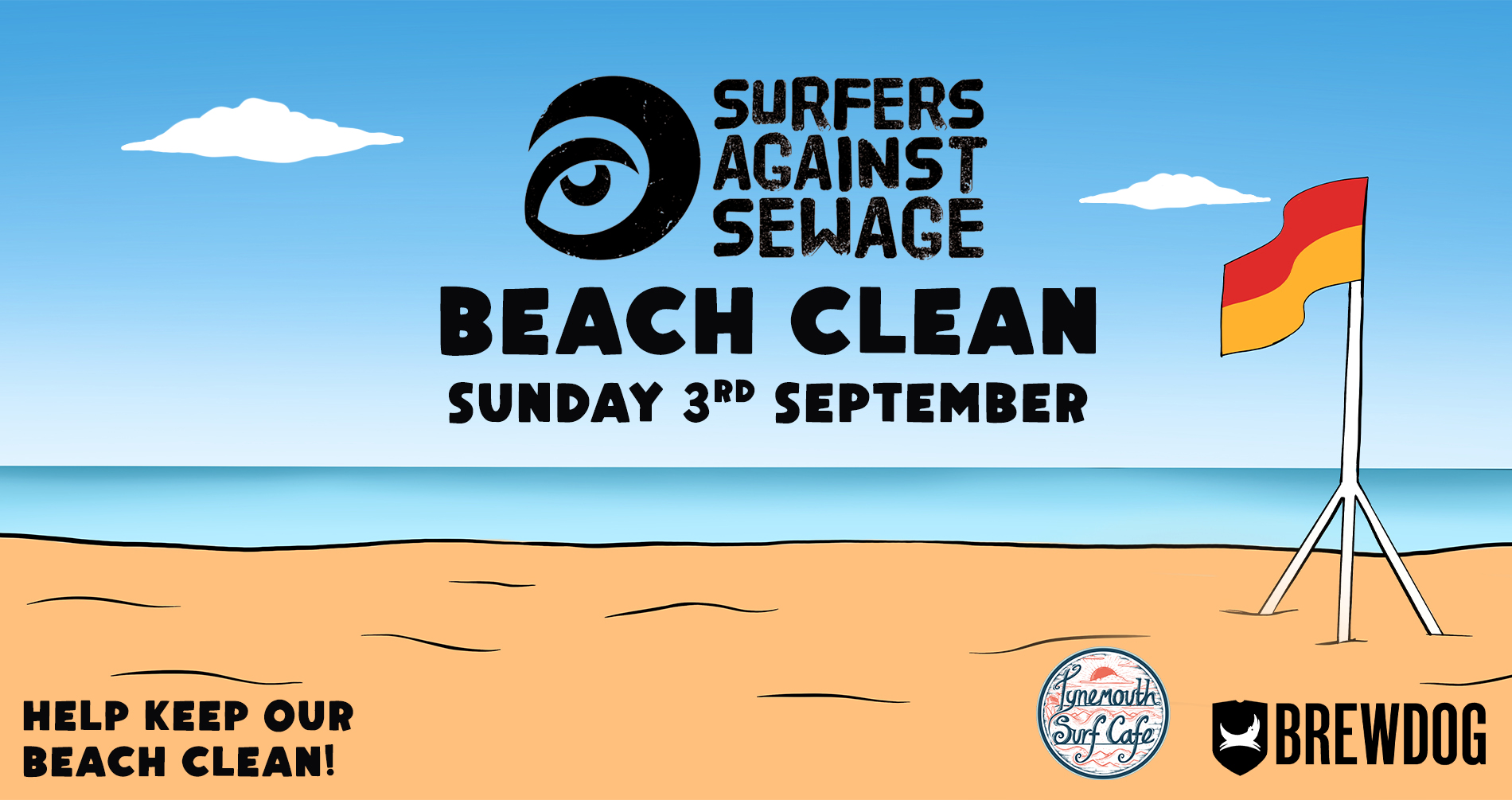 SURFERS AGAINST SEWAGE BEACH CLEAN at Surf Café, Tynemouth on 3rd Sep 2023 Fatsoma