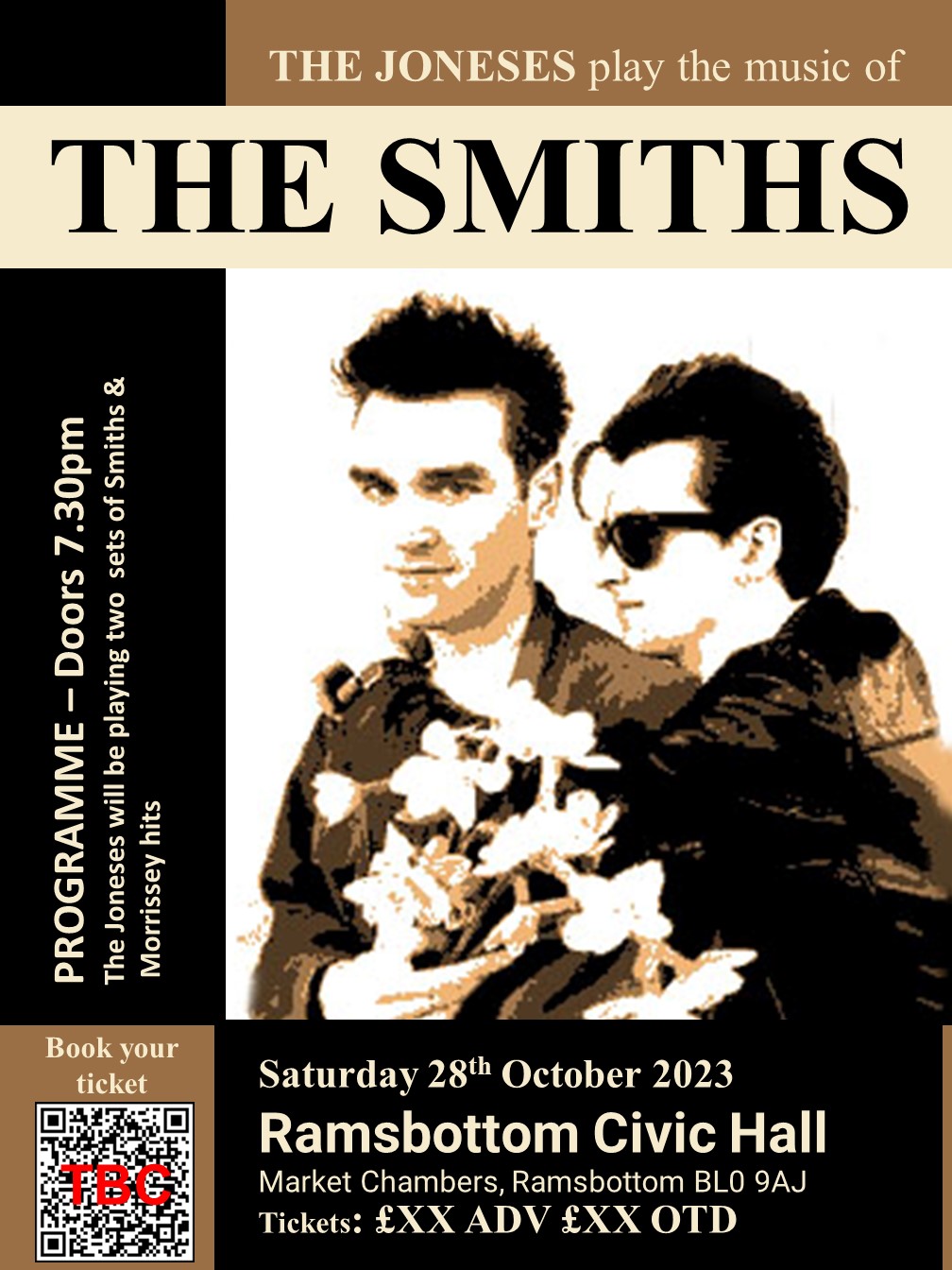 The Joneses A Tribute to The Smith''s - Ramsbottom Civic at Ramsbottom ...