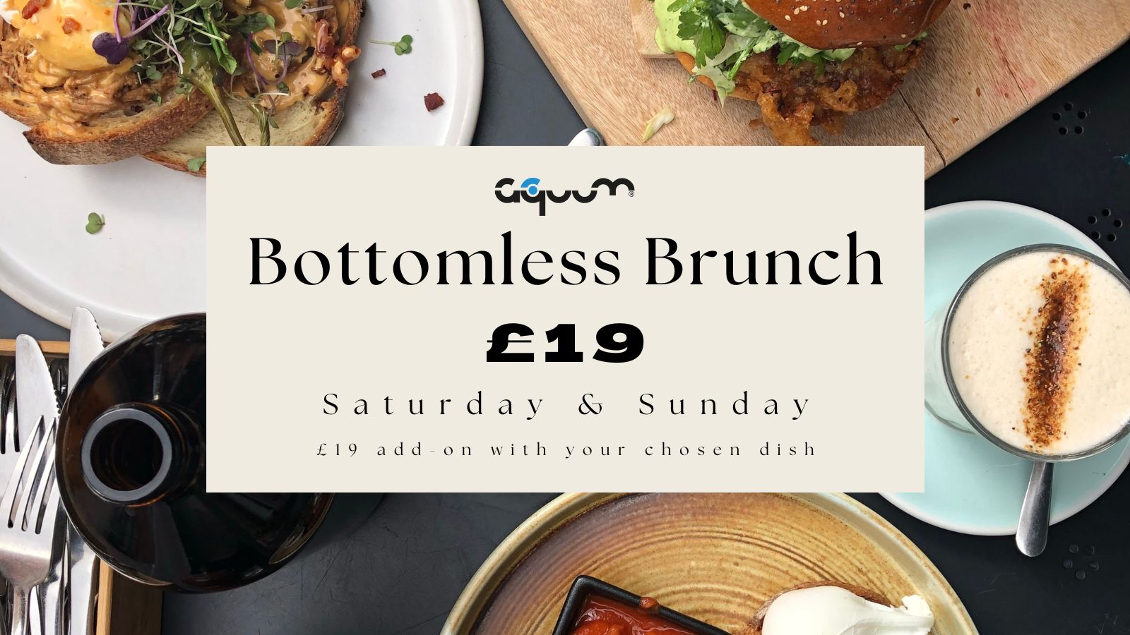 Bottomless Brunch Aquum Unlimited Pornstar Martini, Prosecco at Aquum