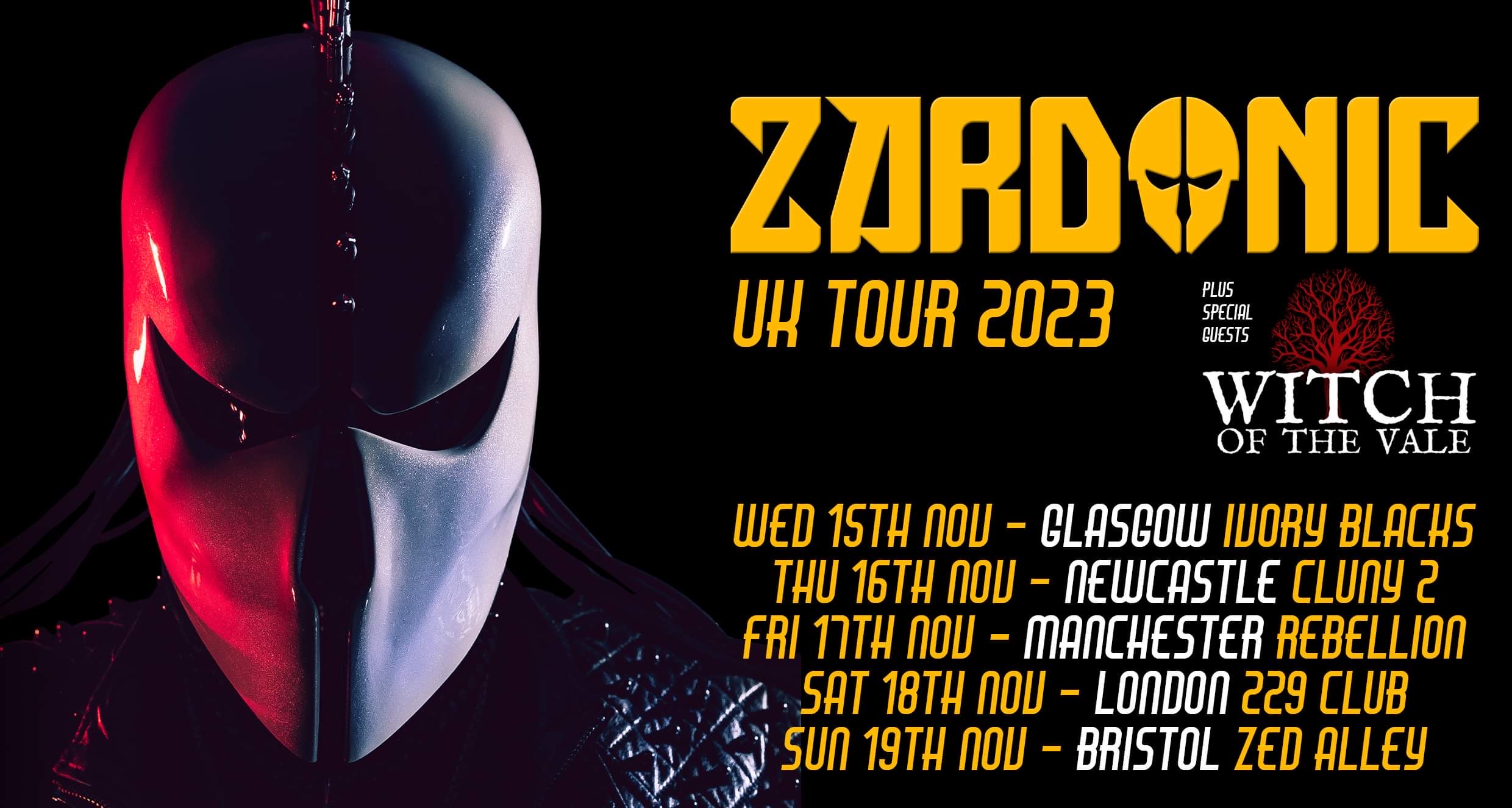 ZARDONIC + WITCH OF THE VALE UK – Newcastle