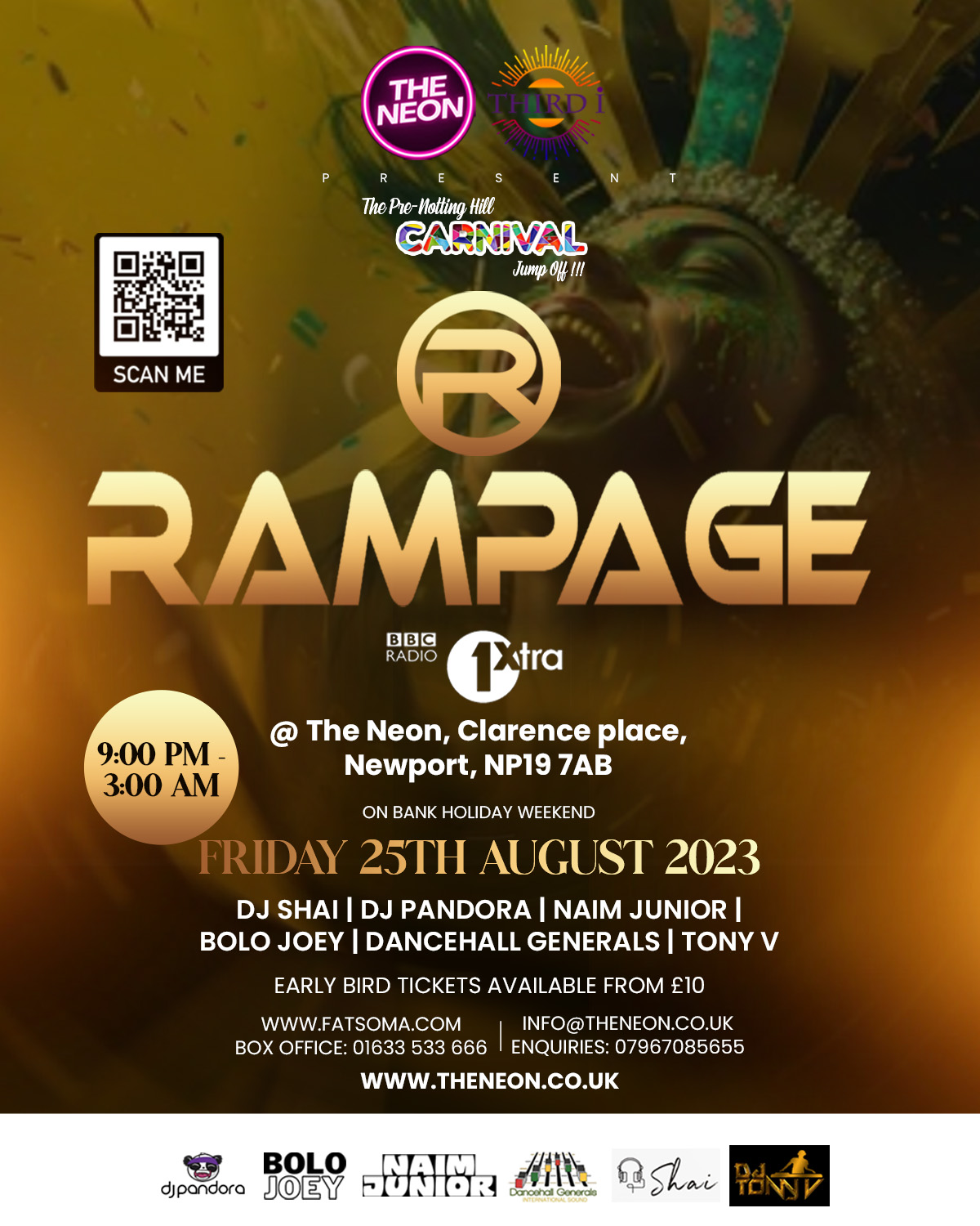 Rampage Sound - The Pre Carnival Jump Off at The NEON, Newport on 25th ...